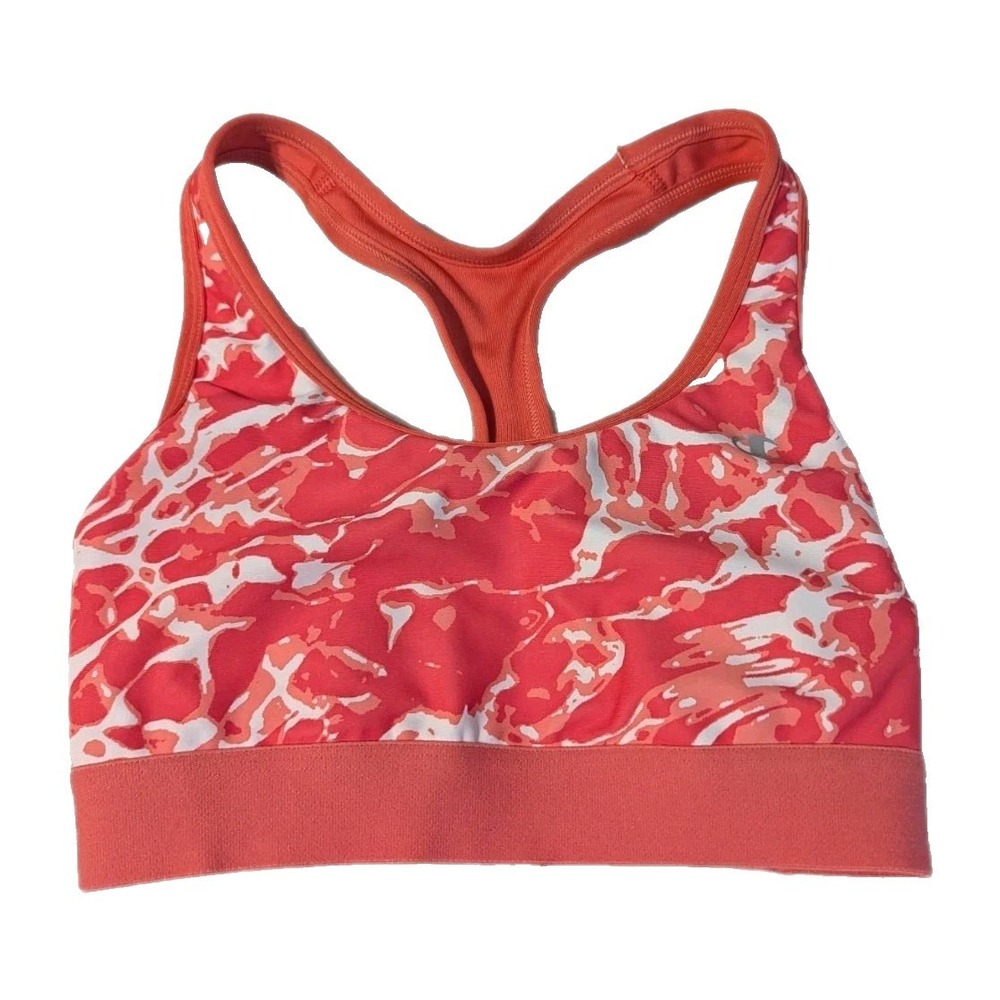 Champion Girls Absolute Workout Sports Bra Medium Support Coral Pink Camouflage
